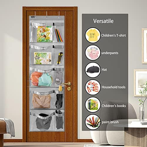 Weekly Kids Clothes Organizer Day of Week School Clothing Storage Monday to - Image 2