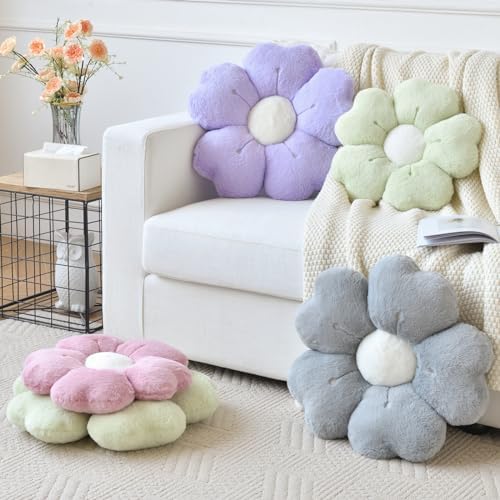Flower Pillow, Cute Daisy Decorative Throw Pillows, 19.6 Inches - Image 5
