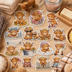 Fullhawl 30 Pcs Highland Cow Non Slip Shower Stickers, Bathtub Safety - Image 5
