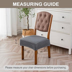 Genina Waterproof Chair Covers for Dining Room, Light Gray - Image 5