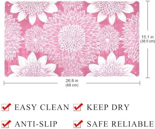 Shower Mat Bathtub Mat, 26.8x15.1 inch, Non-Slip Bath Mat - Image 4