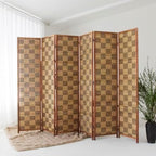 6 Panel Bamboo Room Divider, 5.6 ft Tall Double-Sided Folding Privacy Screen by PawlaBay