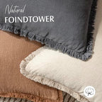 Foindtower Decorative Linen Fringe Throw Pillow Covers Cozy Boho Farmhouse - Image 4