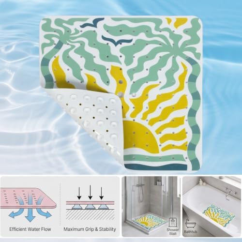 Square Shower Mat Non Slip 21x21 Inch - Image 5