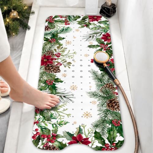 Bathtub Mat Non Slip, Christmas Extra Long Bath tub Mat Shower Floor Mat - Image 6