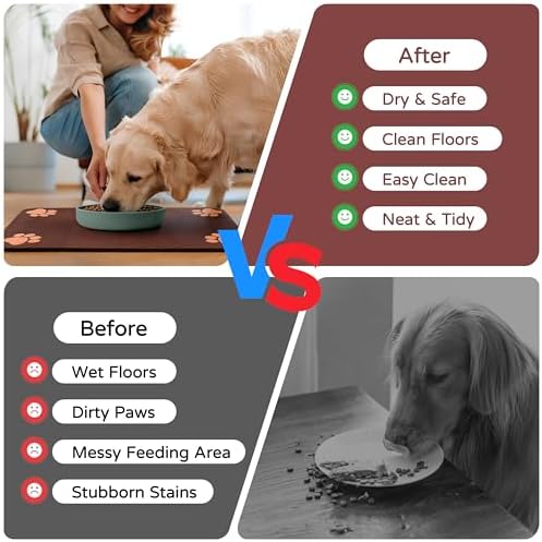 Dog Cat Food Mat, Absorbent Pet Feeding Mat - Image 5
