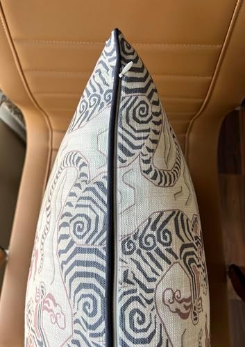 Chinoiserie Tiger Print 20x20 Throw Pillow Cover - Image 5