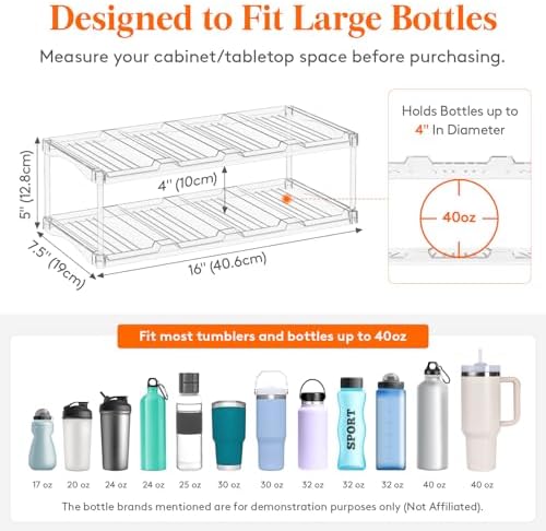 Lifewit Stackable Water Bottle Organizer - Image 2