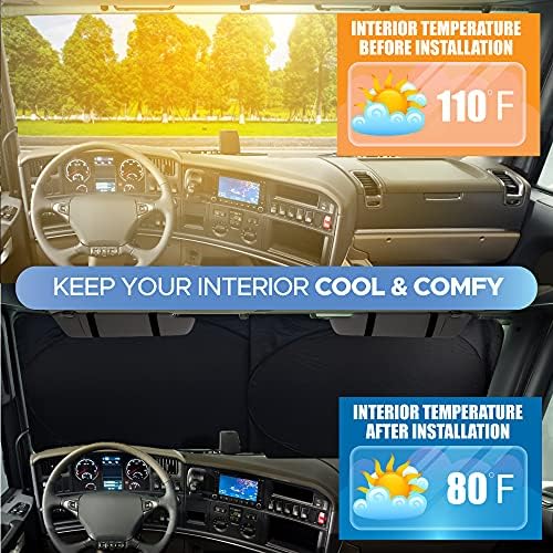EcoNour RV Windshield Sun Shade, Foldable Cover - Image 6