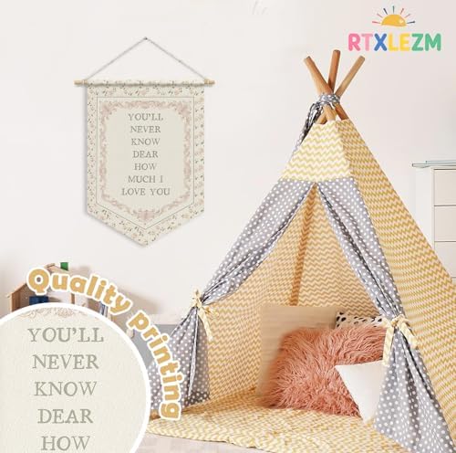 You'll Never Know Dear How Much I Love You Decor Wall Banner Flag - Image 6