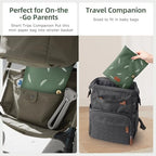 Baby Diaper Bag Organizer, Compact & Foldable Small Diaper and Wipes Pouch - Image 4