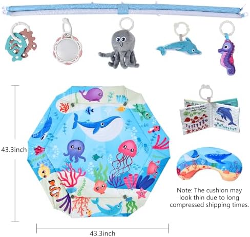 Baby Gym Play Mat, 8-in-1 Tummy Time Mat - Image 4