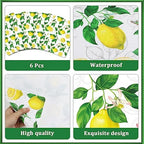 Lemon Placemats Set of 6 Summer Plastic Table Mat 17×13×0.04in - Image 4