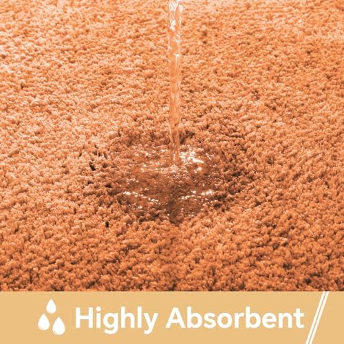Polyester Bathroom Rug 30"x50" Burnt Orange, Large Soft Bath Mat - Image 4
