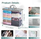 5 Pack Clear Storage Bags for Clothes, 22L Blanket Storage Bags, Under Bed - Image 2