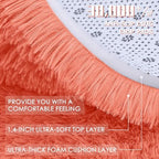 OLANLY Coral Red Round Rugs for Bedroom - Image 5