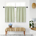 MitoVilla Boho Kitchen Curtains 24 Inch Length, 2 Panels Farmhouse Cafe by MitoVilla