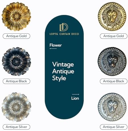 LOPGT Set of 2 Vintage Curtain Holdbacks Wall Mounted - Image 5
