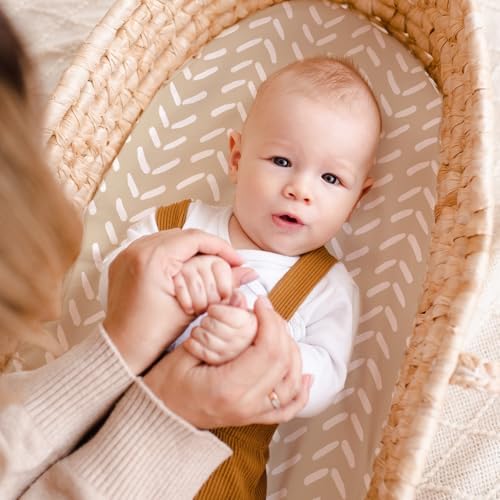 Baby Bassinet Sheets Girl Boy, 3 Pack Fitted Bassinet Sheet - Image 4