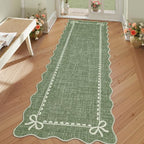 GarveeHome Scalloped Hallway Runner Rug 2x6 Non Slip Bedroom Rugs by GarveeHome