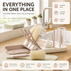 8-in-1 Baby Bottle Cleaning Kit, Portable Brush Set & Drying Rack - Image 2