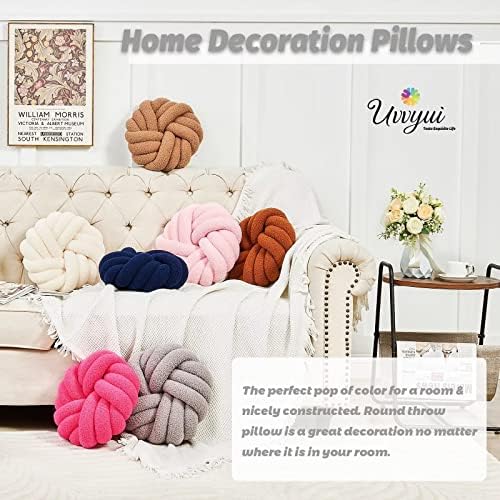 Uvvyui Knot Pillows, 14 Inch Decorative Throw Pillows Round Pillows Cushion - Image 4