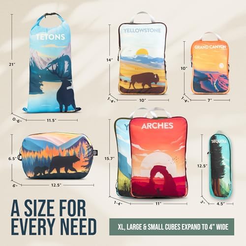 TRIPPED Travel Gear Large Compression Packing Cubes 7-Piece Set - Image 4