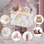 Unicorn Gift Bag Pink Kids Laundry Basket Rainbow Cloud Unicorn Nursery Decor - Image 5