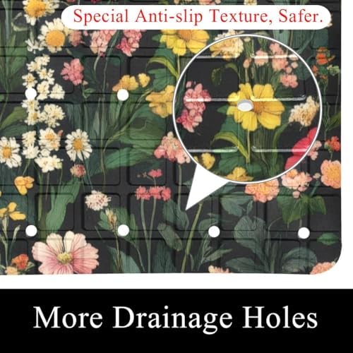 Non Slip Bathtub and Shower Mat 26.8x15.1 inch, Bath Mat - Image 2