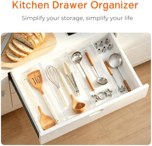8 Pack 2.36" High Shallow Drawer Dividers, 12.5"-21.3" Expandable - Image 4
