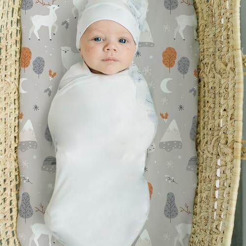 Stretch Fitted Bassinet Sheet Set BROLEX 2 Pack Cradle Sheets - Image 5
