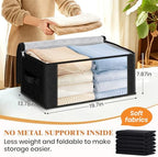 Fab totes 35L Closet Organizers, Foldable Under Bed Storage Containers - Image 2