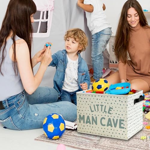 Little Man Cave Boys Storage Bins Box - Image 2