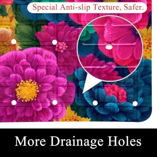 Non Slip Bathtub and Shower Mat 26.8x15.1 inch, Bath Mat - Image 2