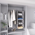 Hanging Closet Organizer 4-Shelf, Oxford Linen Wardrobe Storage - Image 4