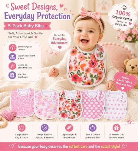 KiddyStar Premium Organic Cotton Bibs - Image 2