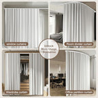 MaKefeile Room Divider Curtains & Flexible Bendable Tracks Set, Privacy - Image 6