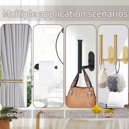 Yagoo 2 Pcs Adhesive Curtain Holdbacks, Screw-in Curtain Tiebacks - Image 6