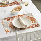 Artoid Mode Floral Vinyl Placemats Set of 6, Heat Resistant Washable Non-Slip - Image 5