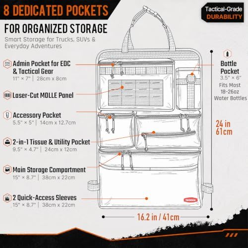 Tactical Car Seat Back Organizer - Image 5