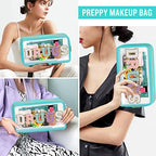 Chenille Letter Clear Makeup Bags Drugs Pouch, Preppy Patch Makeup Bag - Image 4