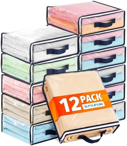 12 Pack Clear Storage Bags - Image 2