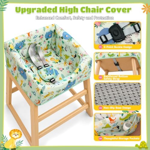 Baby High Chair Cover Restaurant, Machine Washable, Waterproof - Image 4