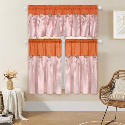 ASPMIZ Farmhouse Cotton Linen Valances - Image 4