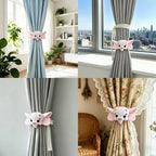 2 Pack Cartoon Elephant Curtain Tiebacks, Cute Cartoon Animal Curtain Holdbacks - Image 7