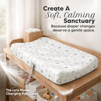 2-Pack Muslin Diaper Changing Pad Covers Boy, Soft Breathable - Image 2