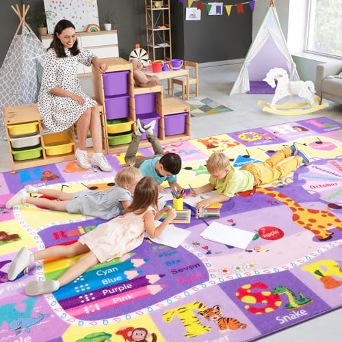 BENRON 5x7 Playroom Rug for Kids Washable, PlayMat - Image 5