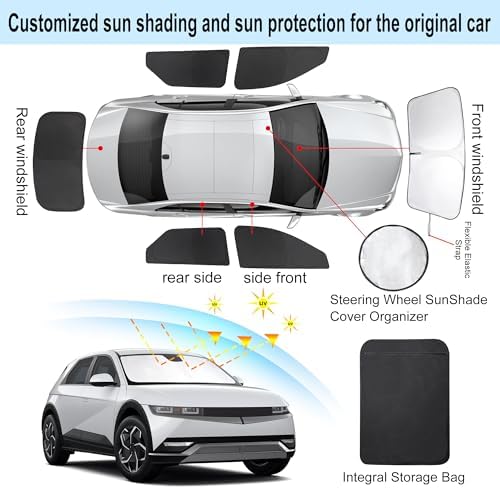 TINGLU Window Shades for Hyundai Ioniq 5 2022-2025 2026 Accessorie Car Side - Image 3