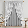 ASPMIZ Linen Curtains for Bedroom, Double Layered Boho Curtain 84 Inch Length 2 by ASPMIZ
