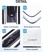BAGSMART Clear Toiletry Bag 2-Pack TSA Approved Water-Repellent - Image 4